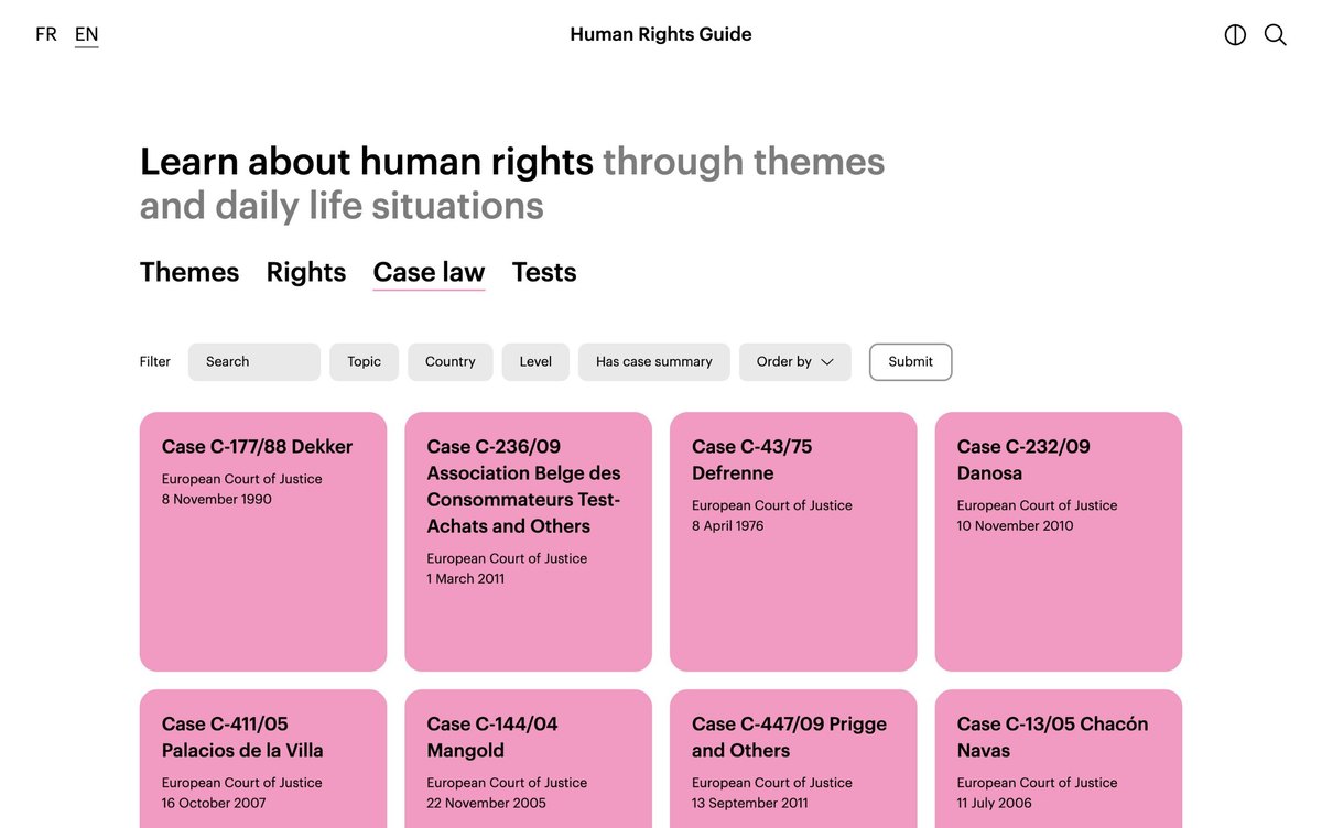Pink case law tiles